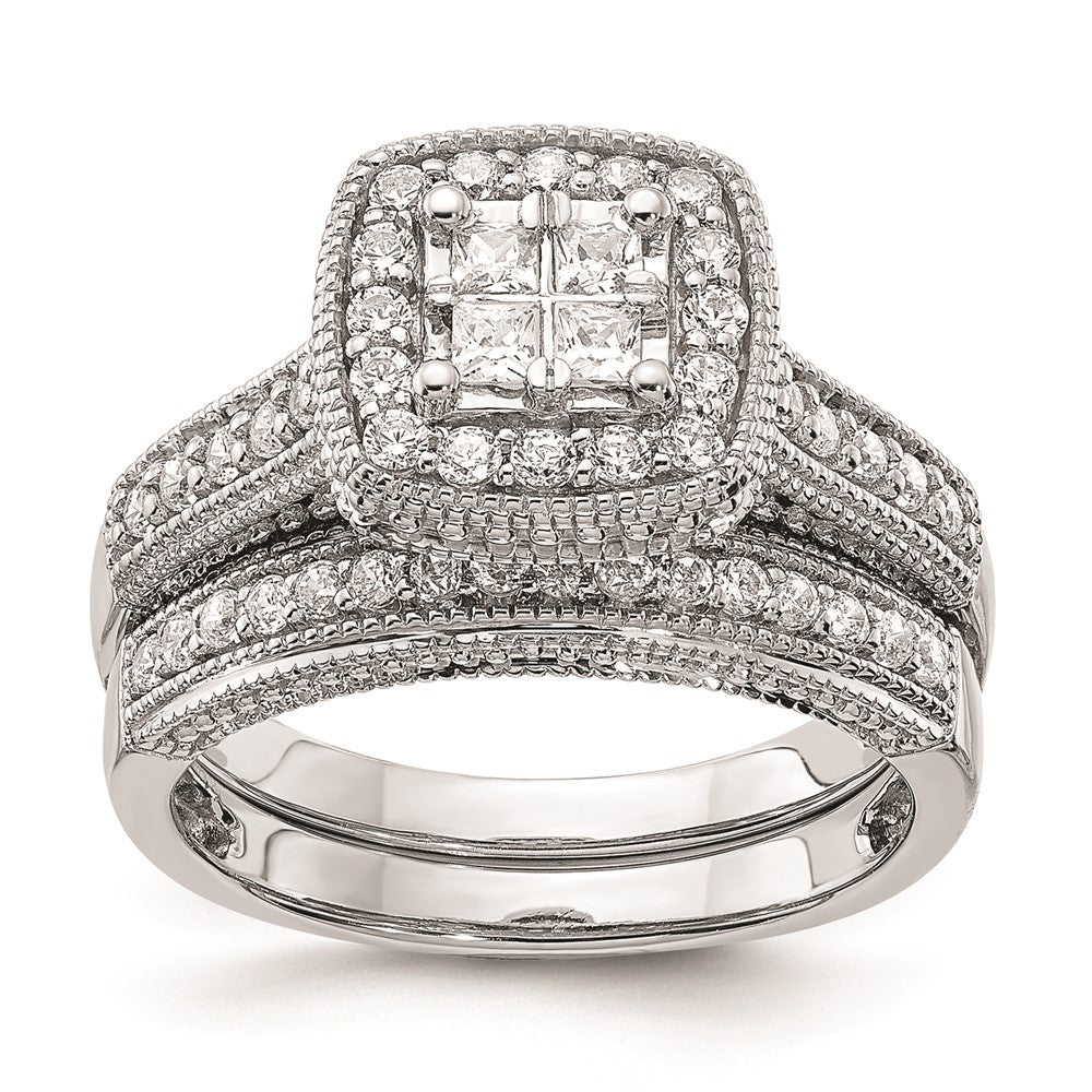 Buy Exclusive 14K White Gold Halo Engagement Ring with 5/8 Carat Diamonds
