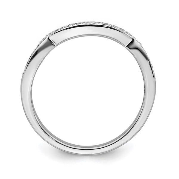 14K White Gold Wedding Band with 1/8 Carat Diamond Accents - Style GR1-1035547