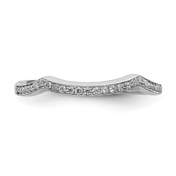 Buy Exclusive 14K White Gold Wedding Band with 1/8 Carat Diamond Accents-3