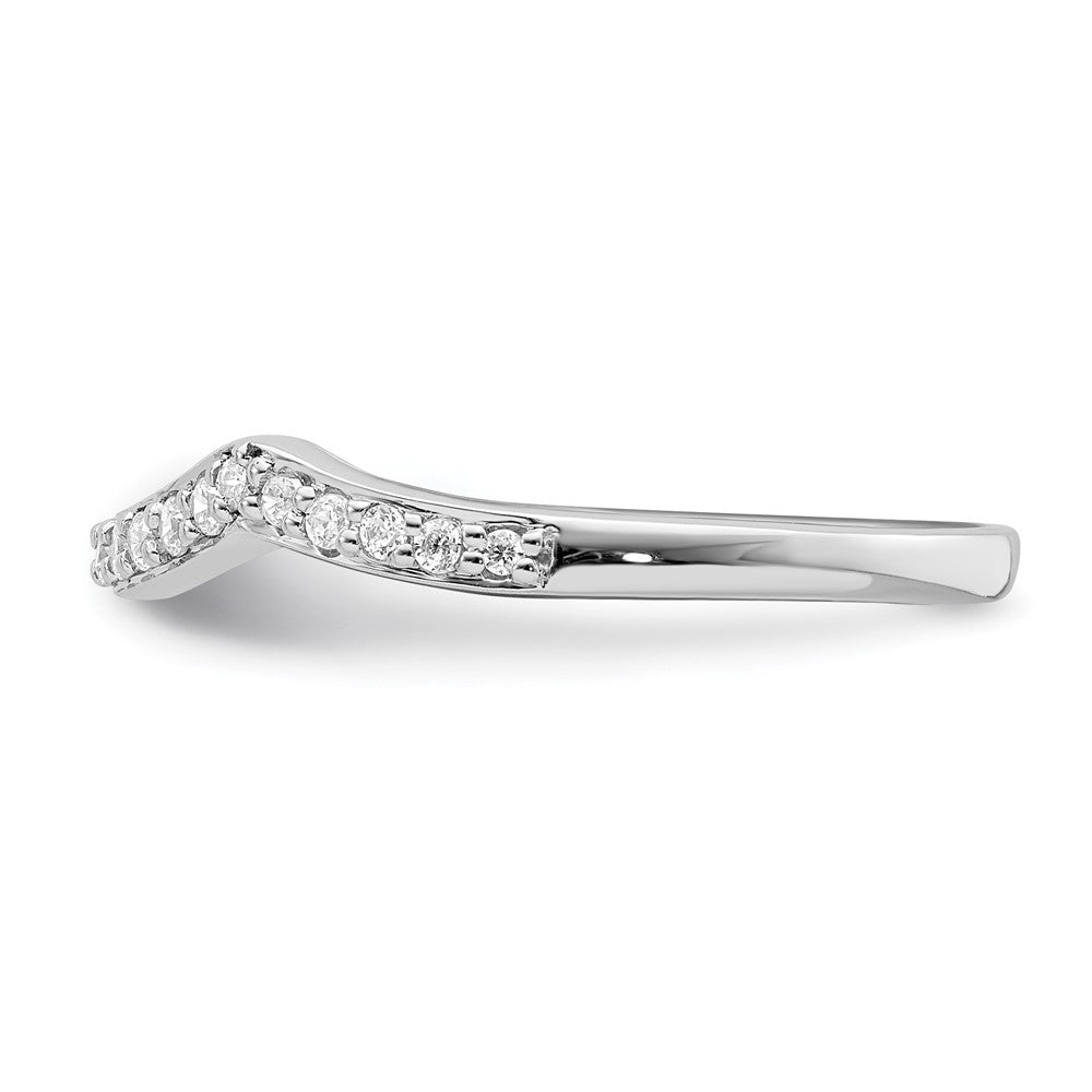 Buy Exclusive 14K White Gold Wedding Band with 1/5 Carat Diamond Accents