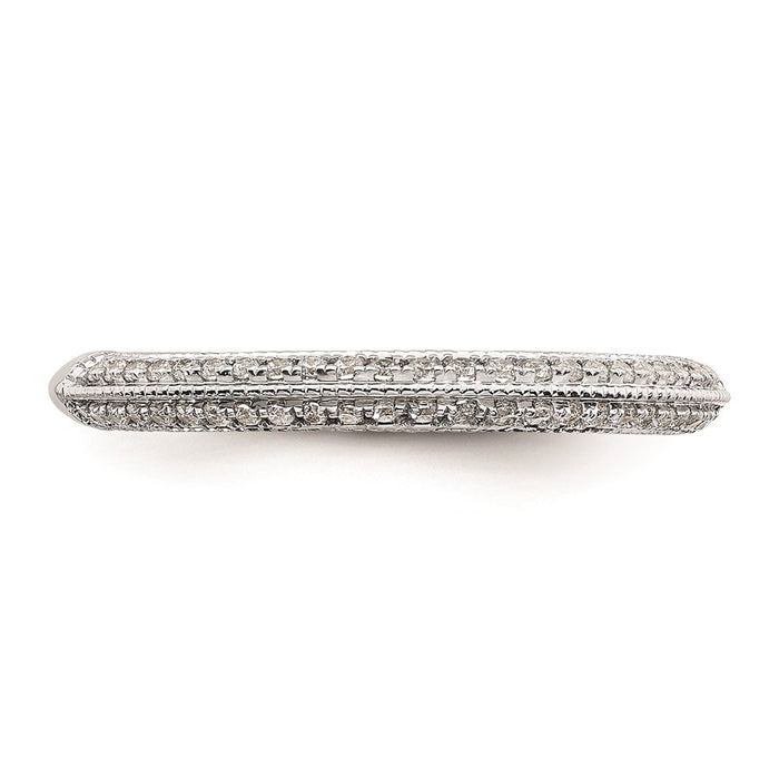 Buy 14K White Gold Wedding Band Set - 1/5 Carat Diamond, Stylish Value!-4