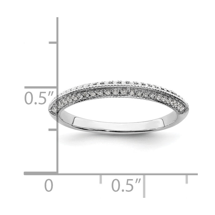 Buy 14K White Gold Wedding Band Set - 1/5 Carat Diamond, Stylish Value!-6