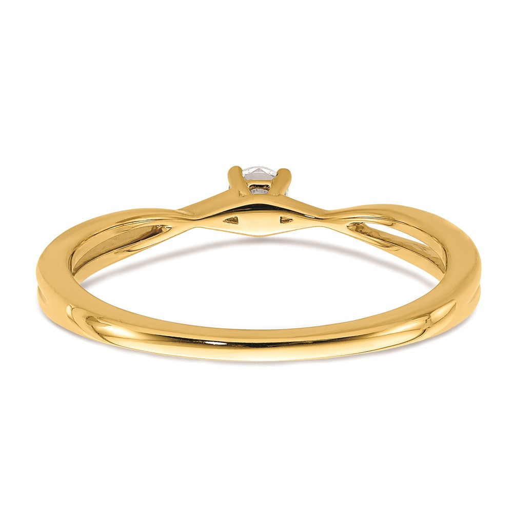 High-Quality 14K Criss-Cross Engagement Ring with 1/8 Carat Diamonds - Stylish Value