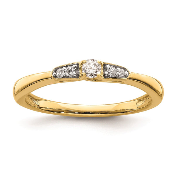14K Gold Engagement Ring with 1/8 Carat Diamond - Style GR1-1034676