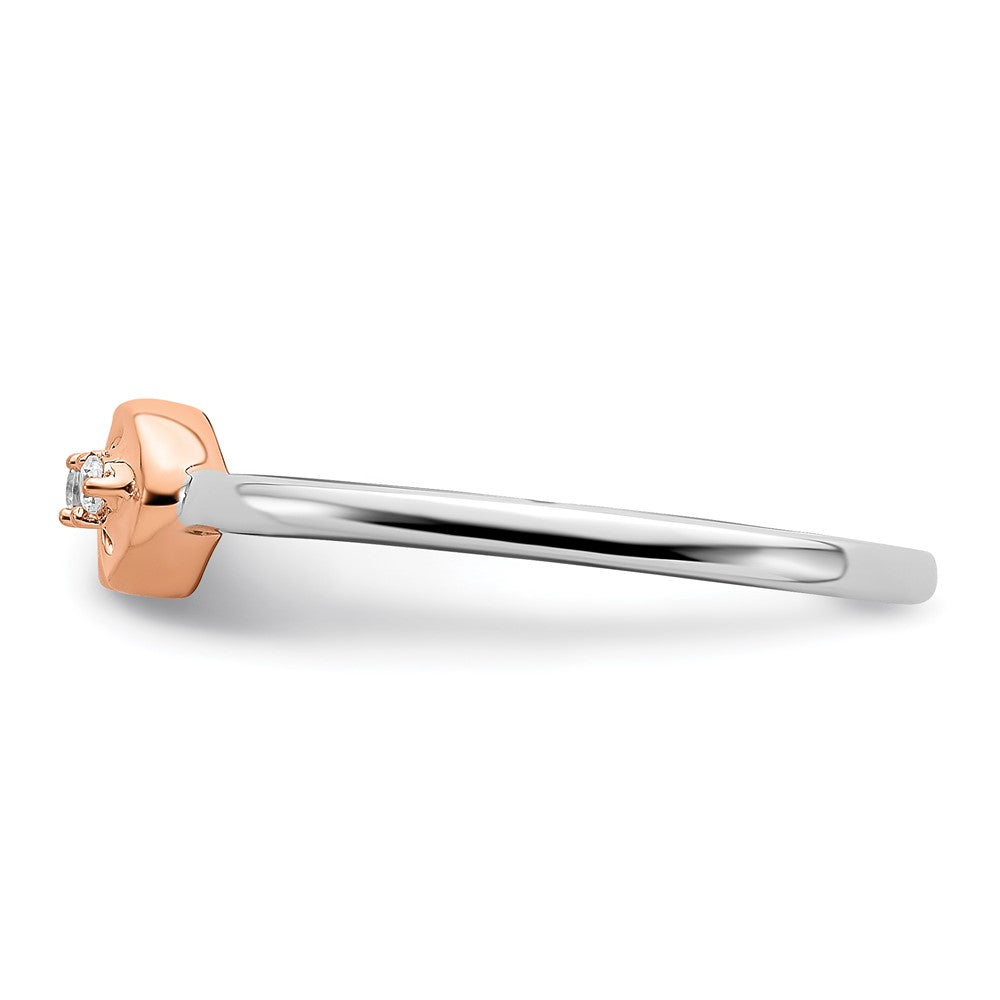 Shop Stylish 14K Two-Tone Diamond Hearts Promise Ring | VS/SI+ G+ Clarity
