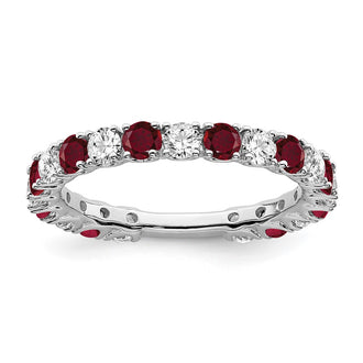 Shop Exclusive 14K White Gold Ruby & Diamond Ring - Stylish Design, Great Value