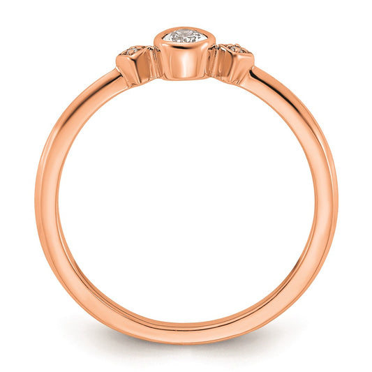 Exclusive 14K Rose Gold 3-Stone Pear Diamond Engagement Ring - Affordable Luxury