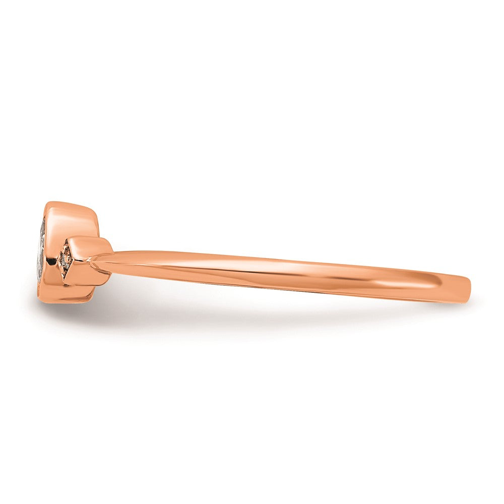 Exclusive 14K Rose Gold 3-Stone Pear Diamond Engagement Ring - Affordable Luxury