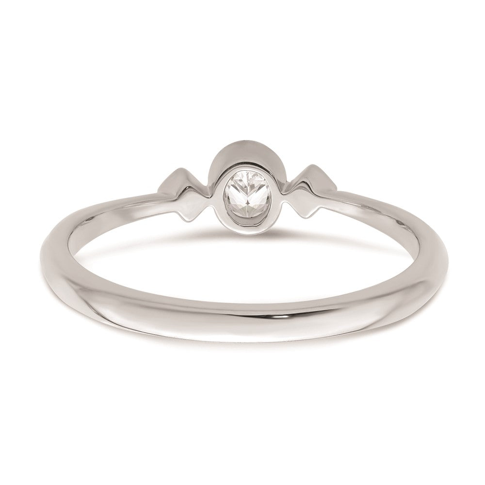 Buy Stylish 14K White Gold 3-Stone Oval Diamond Ring, 1/15 Carat Total Weight