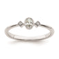 Buy Stylish 14K White Gold 3-Stone Oval Diamond Ring, 1/15 Carat Total Weight-1