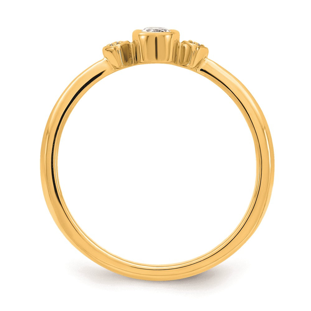 Buy 14K Gold Petite 3-Stone Oval Diamond Engagement Ring, 1/15 Carat, Stylish