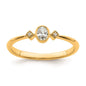 Buy 14K Gold Petite 3-Stone Oval Diamond Engagement Ring, 1/15 Carat, Stylish-1