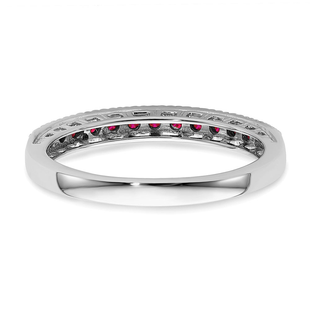 Buy Exclusive 14K White Gold Ruby & Diamond Eternity Band - Stylish Value!
