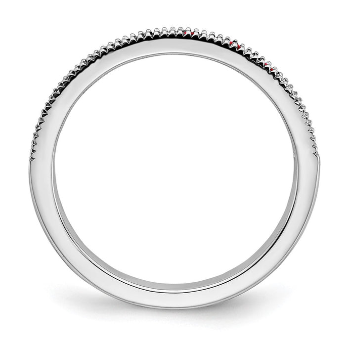 Shop 14K White Gold Ruby & Diamond Eternity Band - Stylish Luxury Ring!-2