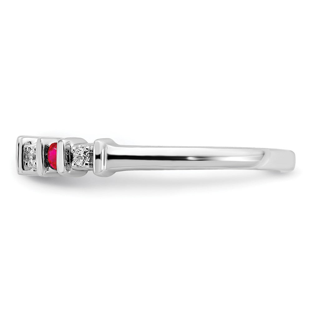 Shop Exclusive 14K White Gold Ruby & Diamond Eternity Band - Stylish Value!