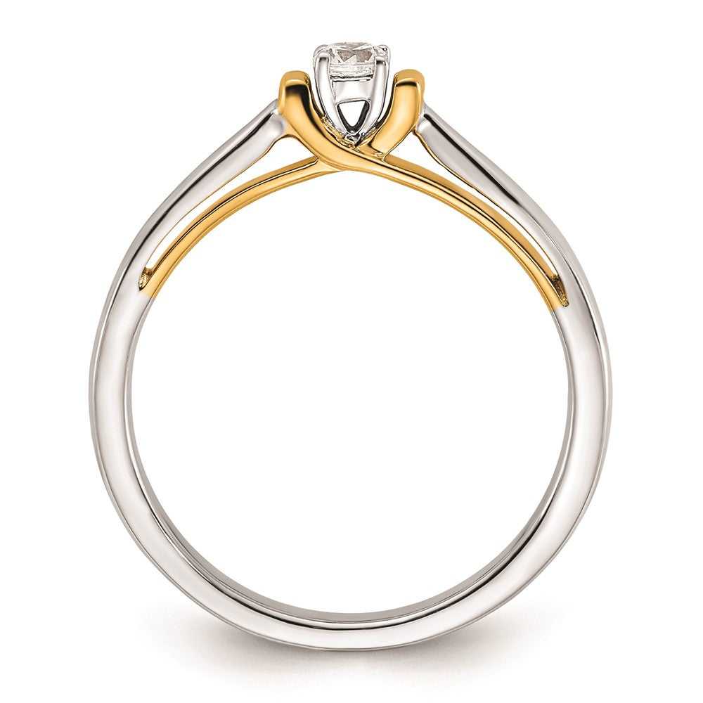 Buy Stylish 14K Two-Tone Engagement Ring with 1/10 Carat Diamond - Value!