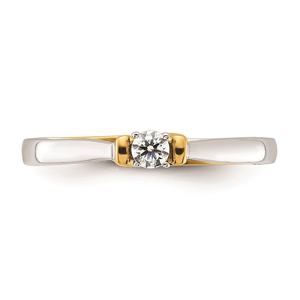 Buy Stylish 14K Two-Tone Engagement Ring with 1/10 Carat Diamond - Value!
