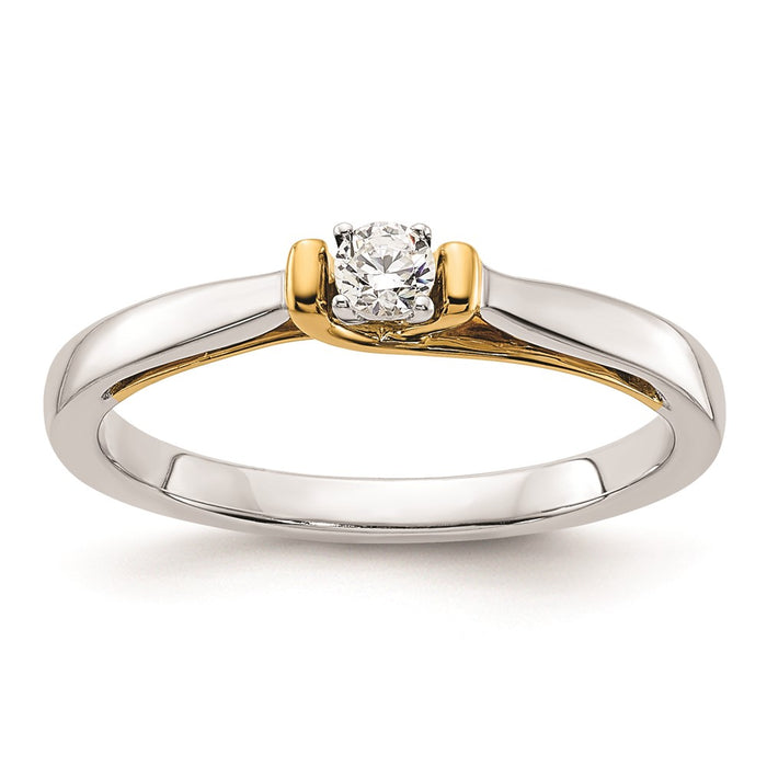 Buy Stylish 14K Two-Tone Engagement Ring with 1/10 Carat Diamond - Value!-1