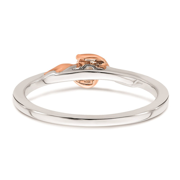 Exclusive 14K White & Rose Gold Engagement Ring | 1/10 Carat Diamond Value-5