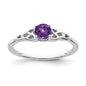 Exclusive 14K White Gold Celtic Knot Ring with Amethyst | Stylish Value Piece-1