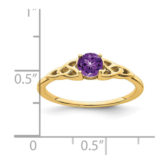 Buy Stylish 14K Gold Celtic Knot Ring with Amethyst - Affordable Luxury