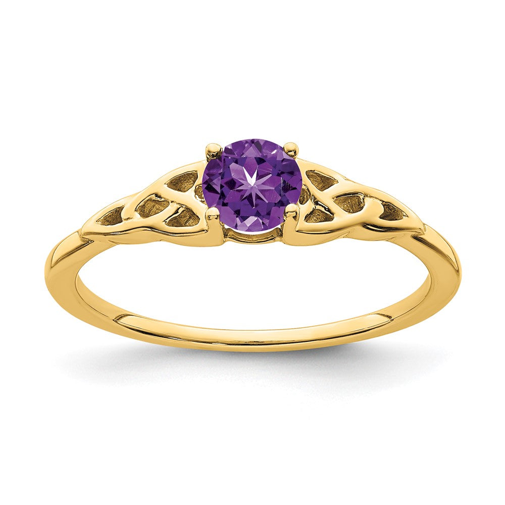 Buy Stylish 14K Gold Celtic Knot Ring with Amethyst - Affordable Luxury