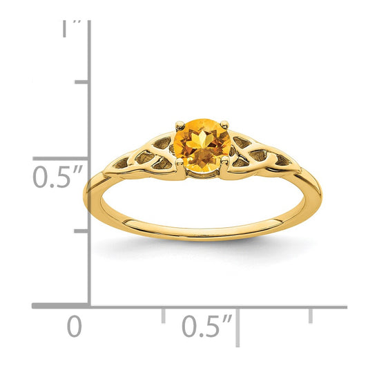 Shop Exclusive 14K Gold Celtic Knot Ring with Citrine - Stylish & Affordable