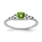 Exclusive 14K White Gold Celtic Knot Ring with 0.85 Carat Peridot - Stylish Value!-1