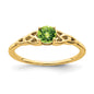 High-Quality 14K Gold Celtic Knot Ring with Peridot - Stylish & Affordable!-1
