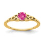 Buy Exclusive 14K Rose Gold Celtic Knot Ring with Pink Tourmaline - Stylish Design-1