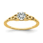 Buy 14K White Gold Celtic Knot Ring with Topaz | Stylish & Affordable Jewelry-1