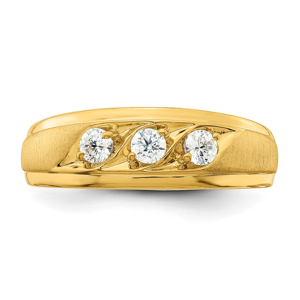 High-Quality 14K Gold Men's Ring with 3/8 Carat Diamonds - Stylish Value!