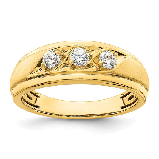 High-Quality 14K Gold Men's Ring with 3/8 Carat Diamonds - Stylish Value!