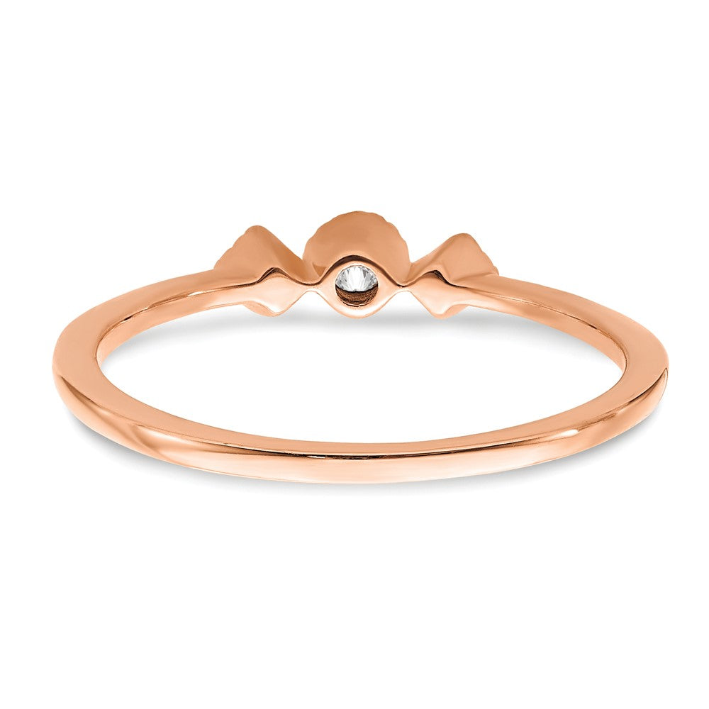 High-quality 14K Rose Gold 3-Stone Diamond Engagement Ring - Affordable Luxury