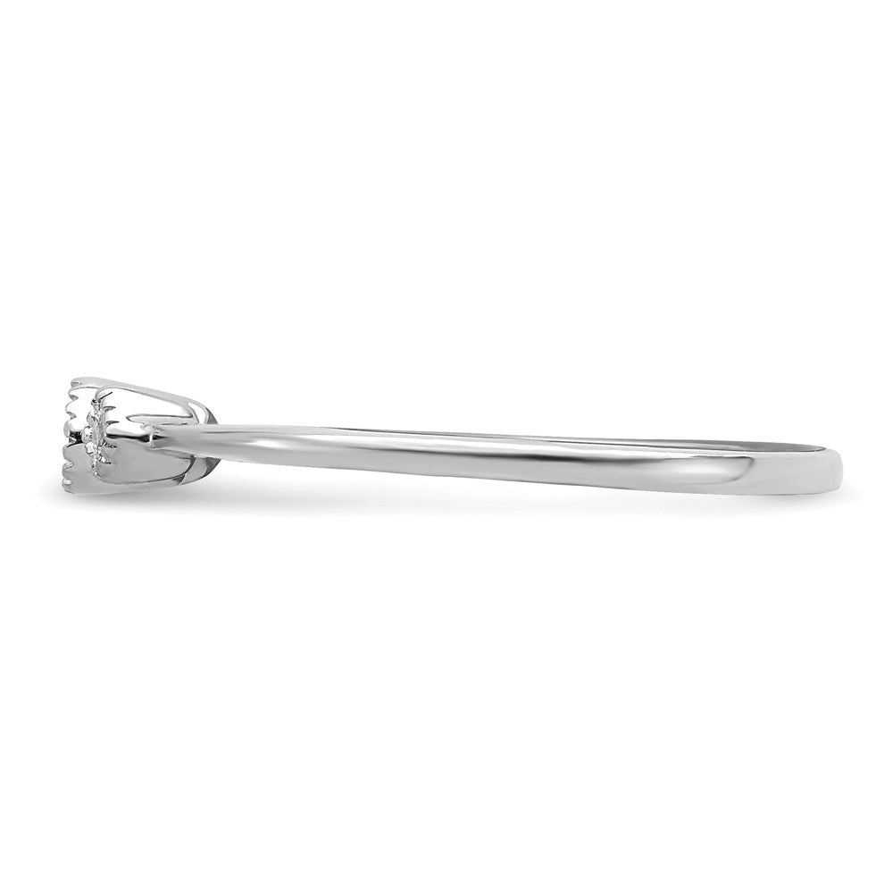 Buy Stylish 14K White Gold 3-Stone Diamond Engagement Ring - 1/10 Carat Value
