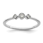 Buy Stylish 14K White Gold 3-Stone Diamond Engagement Ring - 1/10 Carat Value-2