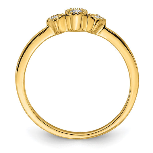 Buy Exclusive 14K Gold 3-Stone Diamond Engagement Ring - 1/10 Carat Value