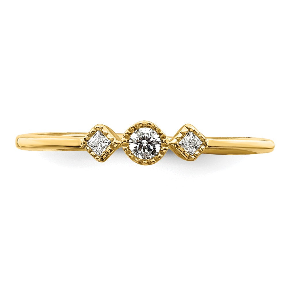 Buy Exclusive 14K Gold 3-Stone Diamond Engagement Ring - 1/10 Carat Value