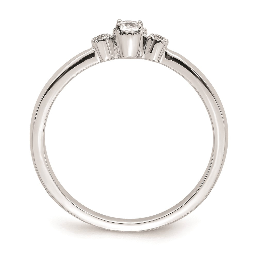 Buy Exclusive 14K White Gold Petite 3-Stone Ring with 1/15 Carat Diamonds