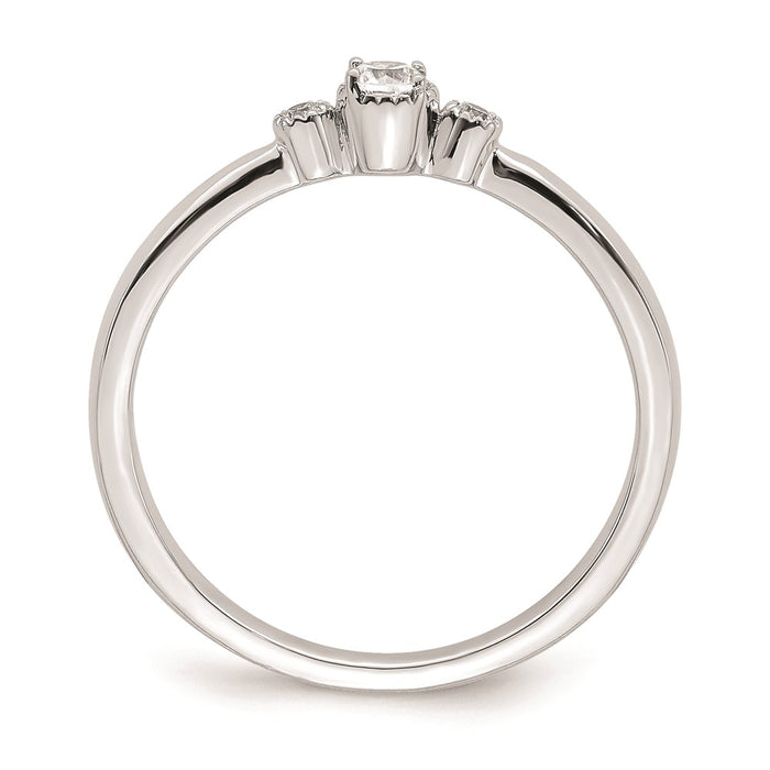 Buy Exclusive 14K White Gold Petite 3-Stone Ring with 1/15 Carat Diamonds-2