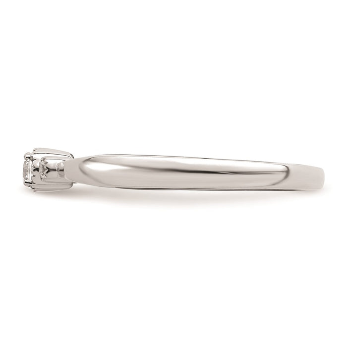 Buy Exclusive 14K White Gold Petite 3-Stone Ring with 1/15 Carat Diamonds-3