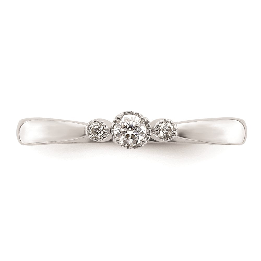 Buy Exclusive 14K White Gold Petite 3-Stone Ring with 1/15 Carat Diamonds