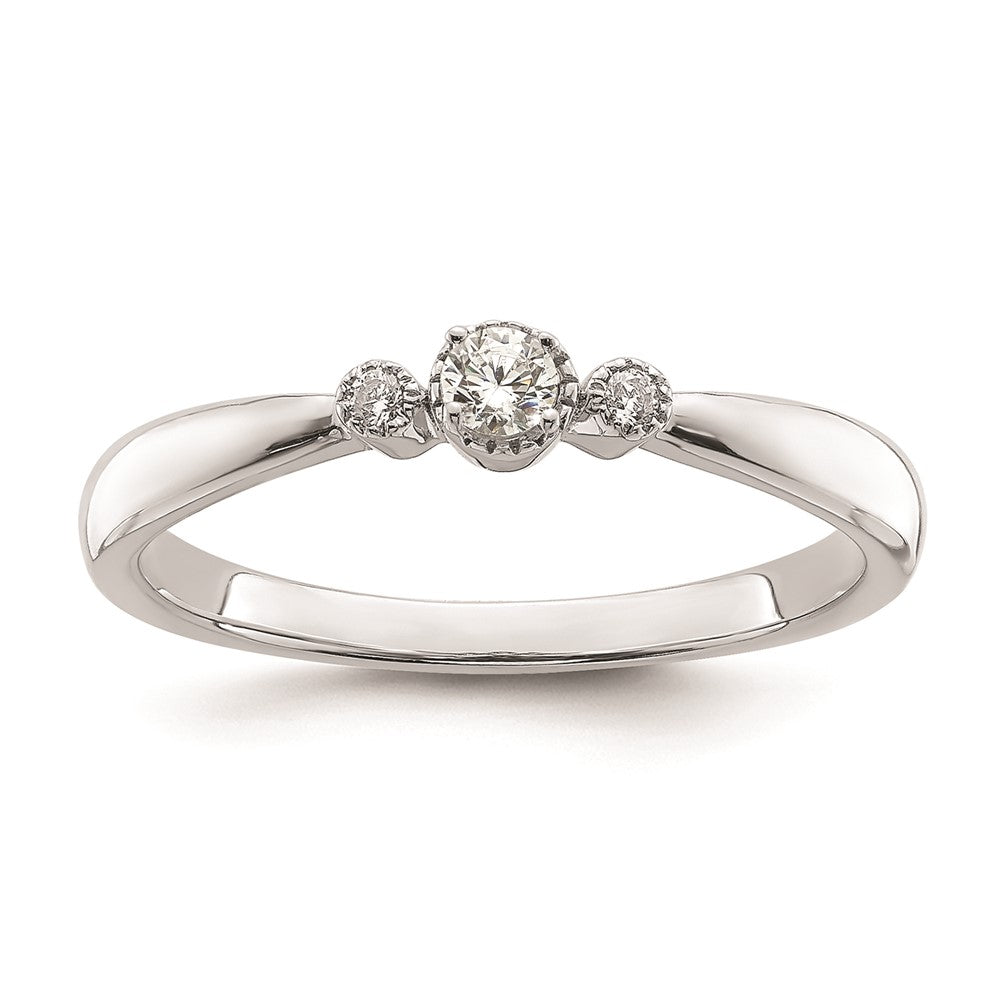 Buy Exclusive 14K White Gold Petite 3-Stone Ring with 1/15 Carat Diamonds