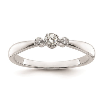 Buy Exclusive 14K White Gold Petite 3-Stone Ring with 1/15 Carat Diamonds