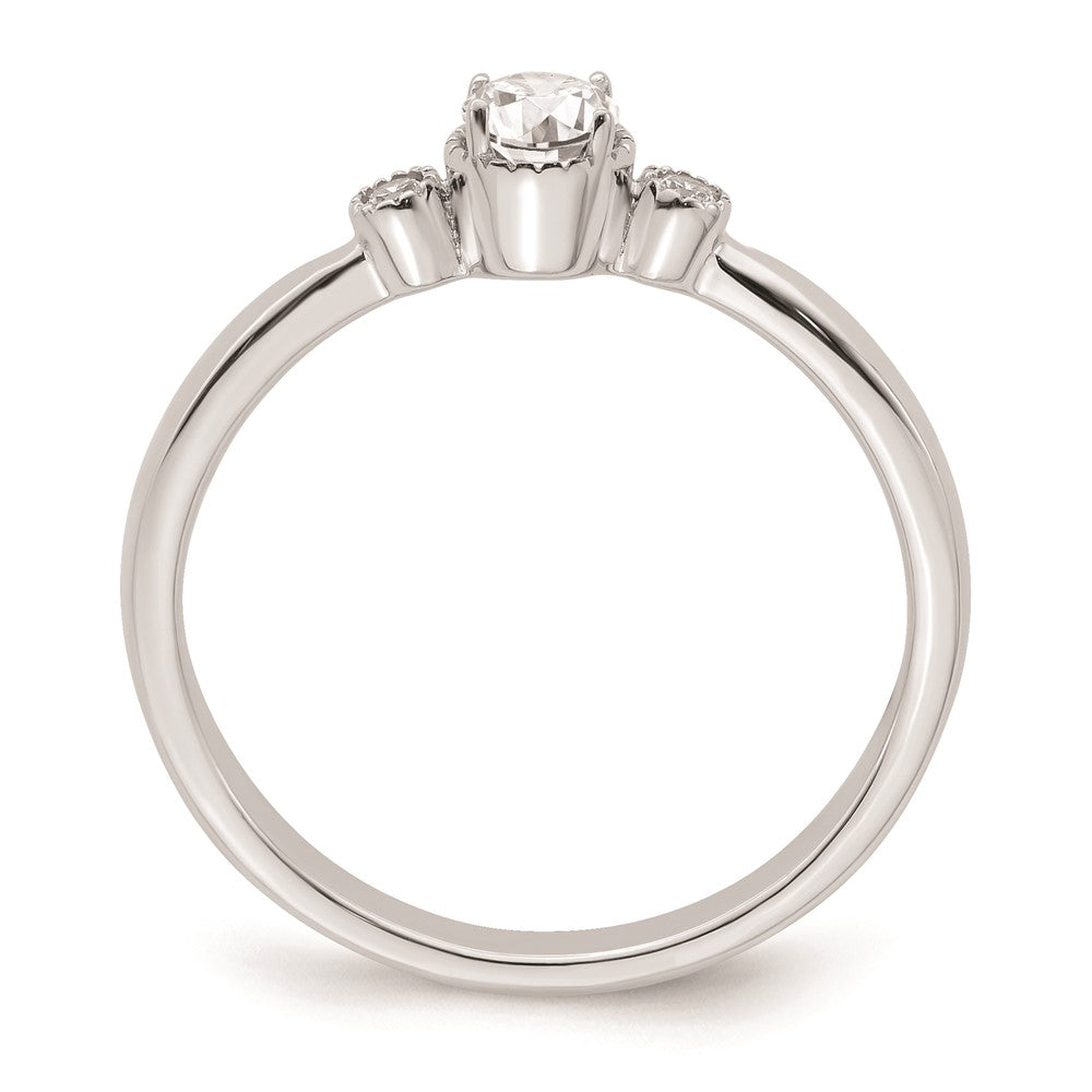 Exclusive 14K White Gold Petite 3-Stone Engagement Ring - 1/4 Carat Diamonds, Stylish Design