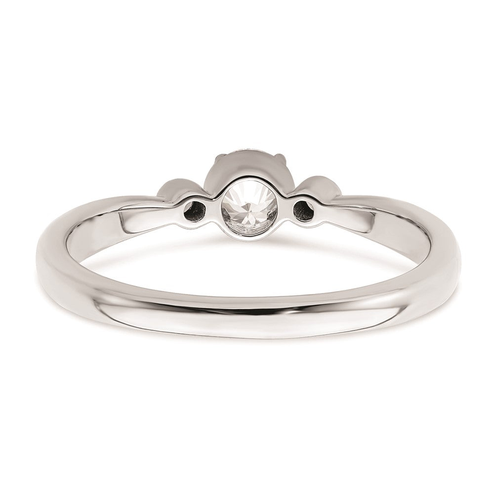 Exclusive 14K White Gold Petite 3-Stone Engagement Ring - 1/4 Carat Diamonds, Stylish Design