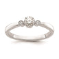 Exclusive 14K White Gold Petite 3-Stone Engagement Ring - 1/4 Carat Diamonds, Stylish Design-2