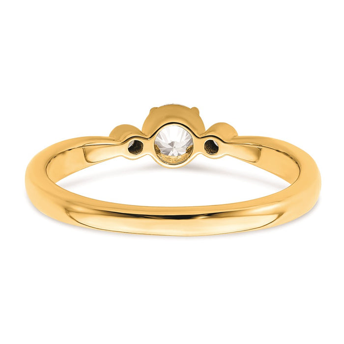 Buy Stylish 14K Gold 3-Stone Diamond Engagement Ring - 1/4 Carat Luxury Value-5