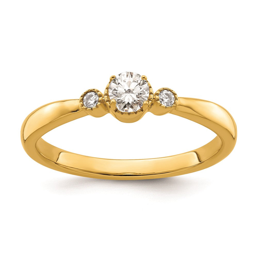 Buy Stylish 14K Gold 3-Stone Diamond Engagement Ring - 1/4 Carat Luxury Value