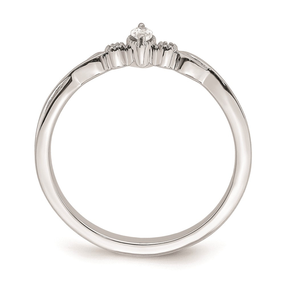 Buy Exclusive 14K White Gold 3-Stone Engagement Ring - Stylish Beaded Edge, 1/15 Carat Diamonds